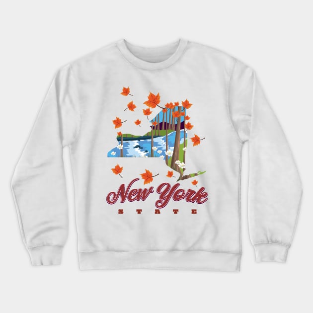 New York State Crewneck Sweatshirt by nickemporium1